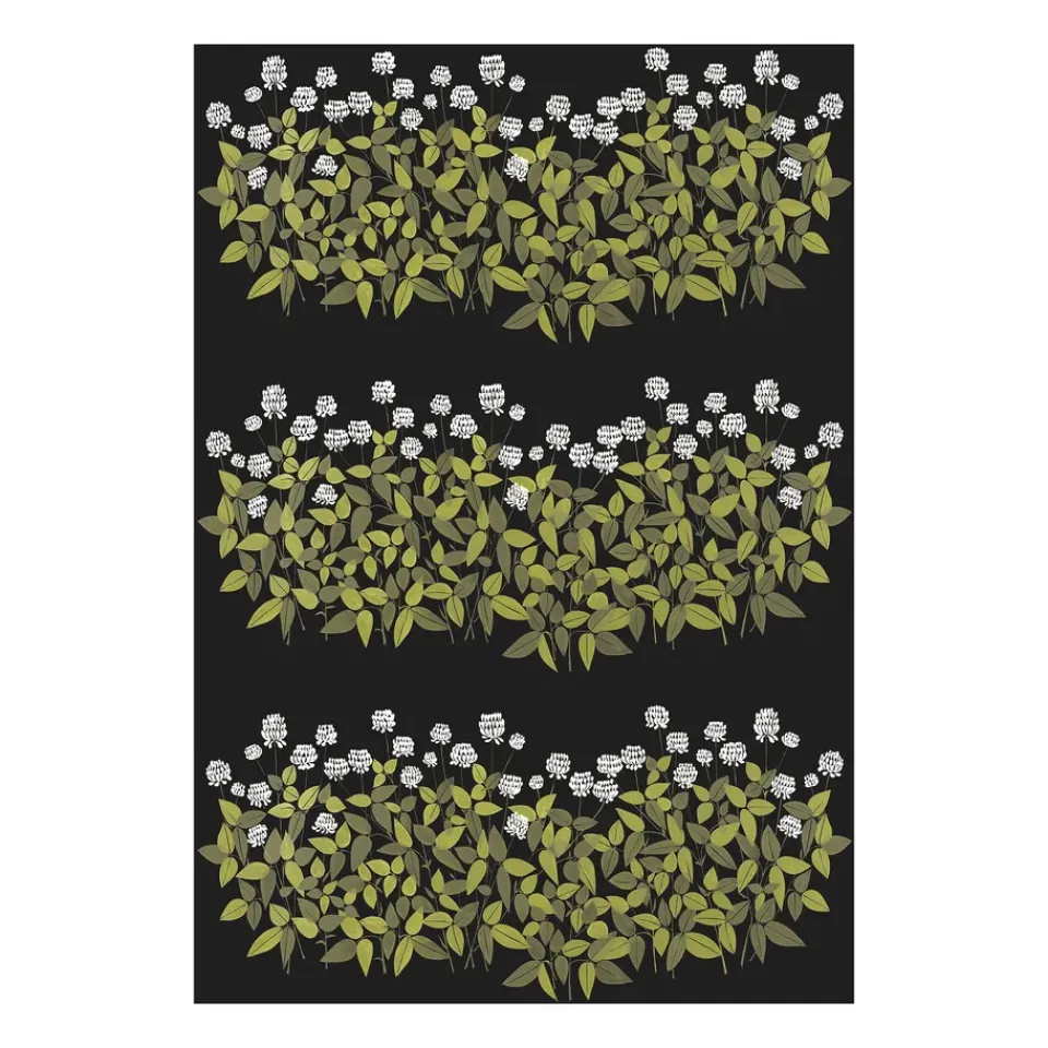 Fabric By The Metre^Arvidssons Textil Ängsmark fabric, Green-black GreenBlack
