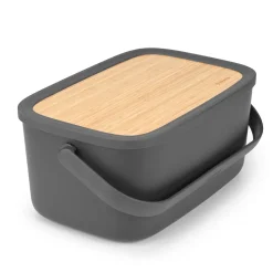 New Brabantia Nic bread box, dark Grey