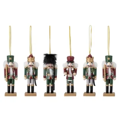 Discount Bloomingville Nikita nut cracker Christmas decoration 6 pieces, Green Multi