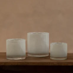 Tea Light Holders, Lanterns & Candle Dishes^Olsson & Jensen Nilla lantern 8 cm, grey Beige