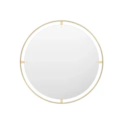 Sale Audo Copenhagen Nimbus mirror, Polished brass, ø110 Gold-coloured