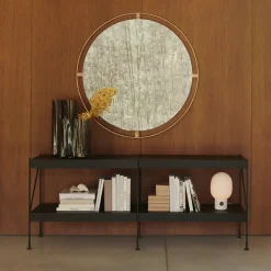 Sale Audo Copenhagen Nimbus mirror, Polished brass, ø110 Gold-coloured