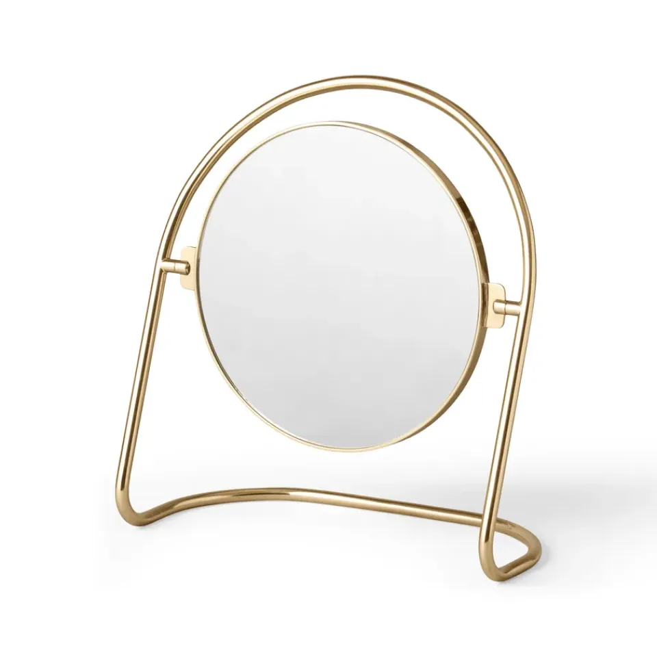 Sale Audo Copenhagen Nimbus table mirror 25 cm, Polished brass Gold-coloured