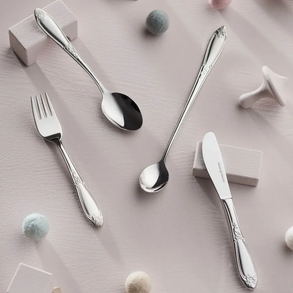 Children's Cutlery^Hardanger Bestikk Nina children's cutlery 4 pieces, Stainless steel Silver-coloured