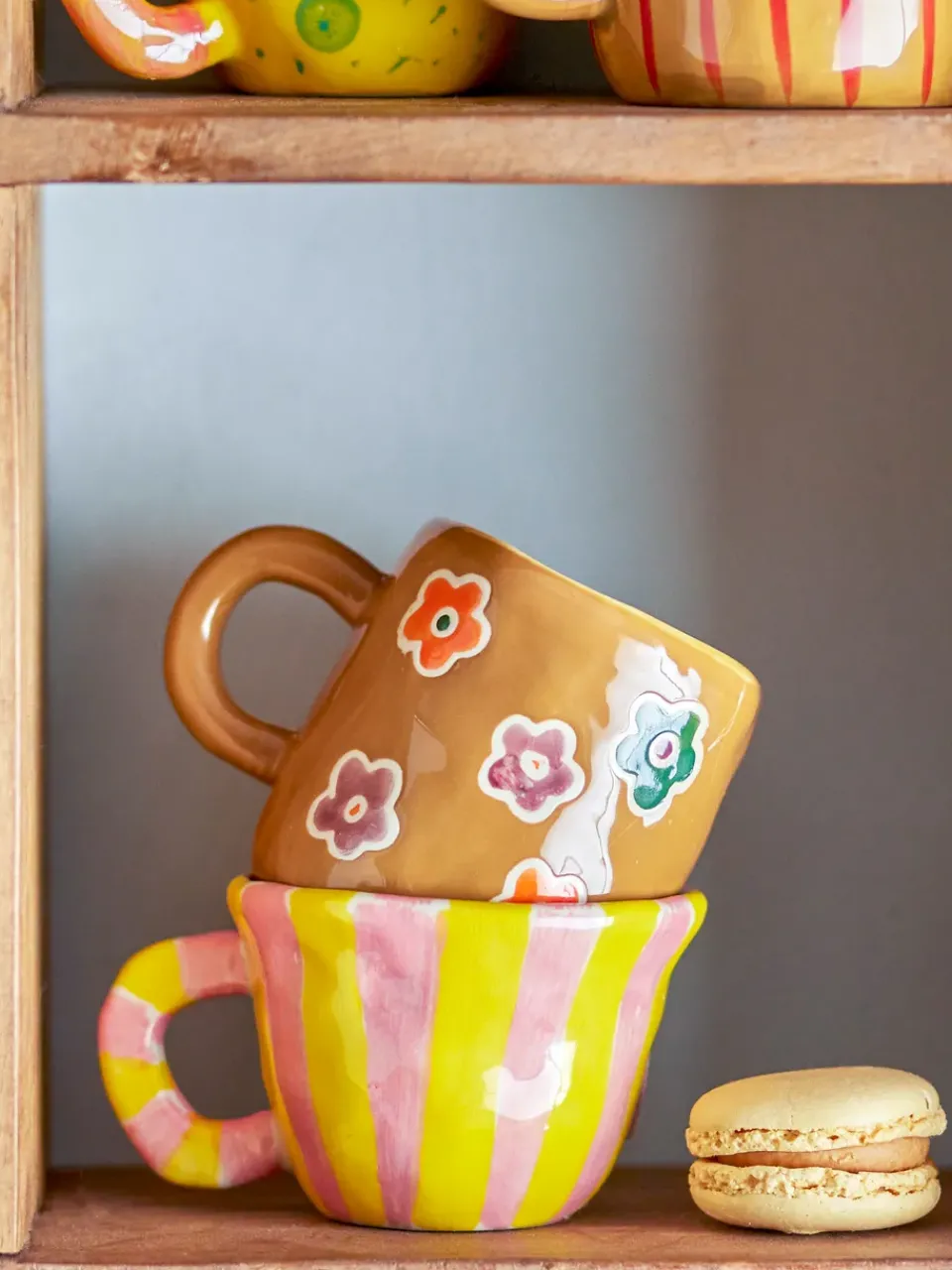 Children's Mugs^Bloomingville Nini cup 10 cl, Pink-yellow YellowPink