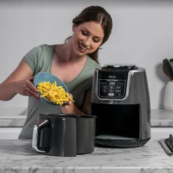 Air Fryers^Ninja AF160 Air Fryer 5.2 L, Gray Grey