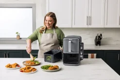 Discount Ninja Air Fryer SL400EU double stack XL 2 drawers 9.5 L, Black