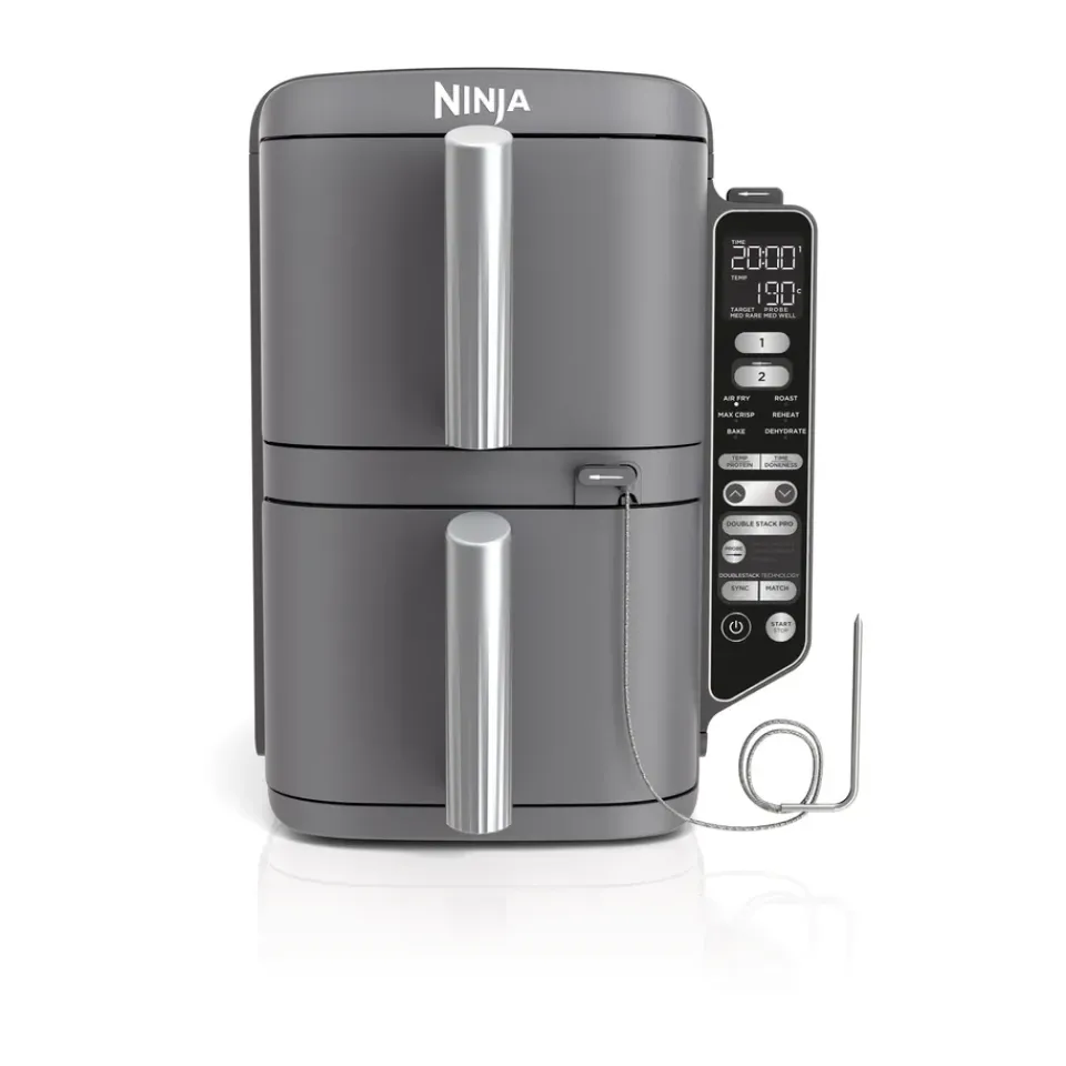 Air Fryers^Ninja Air Fryer SL451EU stacked dual zone XL 9.5 L, Black