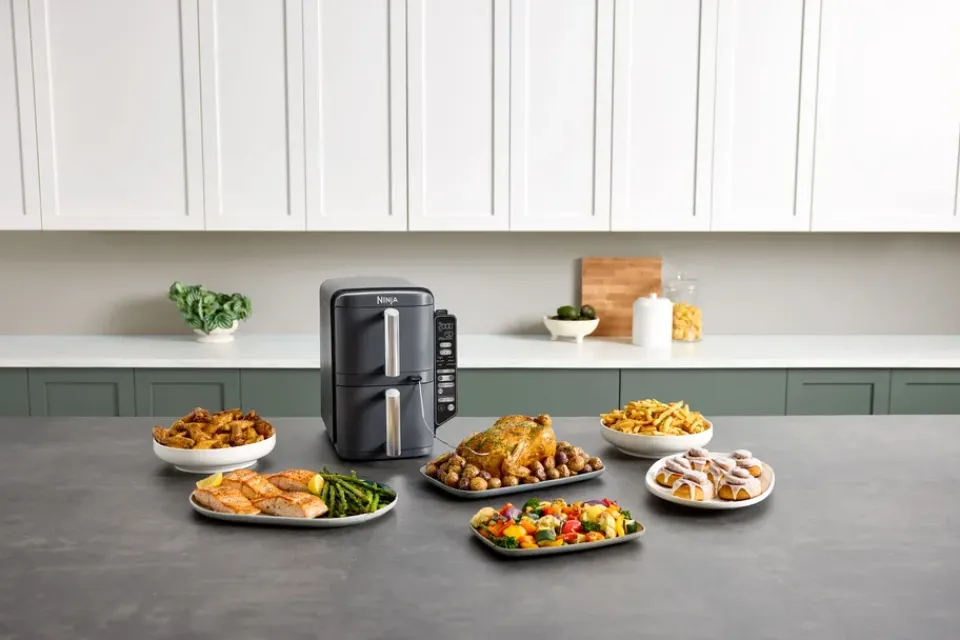 Air Fryers^Ninja Air Fryer SL451EU stacked dual zone XL 9.5 L, Black