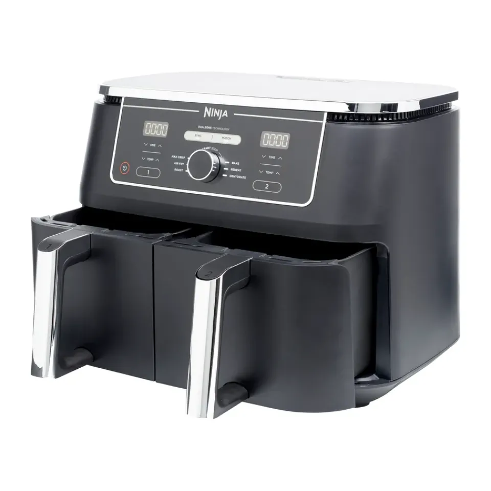 Air Fryers^Ninja Foodi AF400 Air Fryer Max Dual Zone 9.5 L, Black