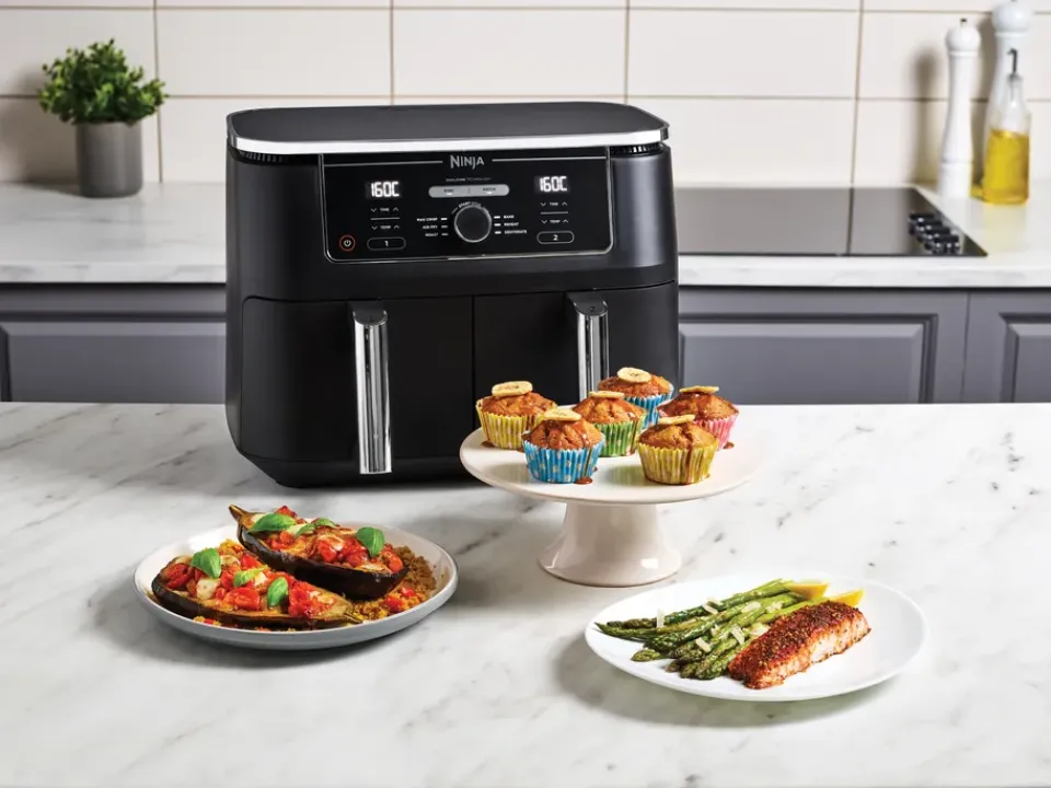 Air Fryers^Ninja Foodi AF400 Air Fryer Max Dual Zone 9.5 L, Black