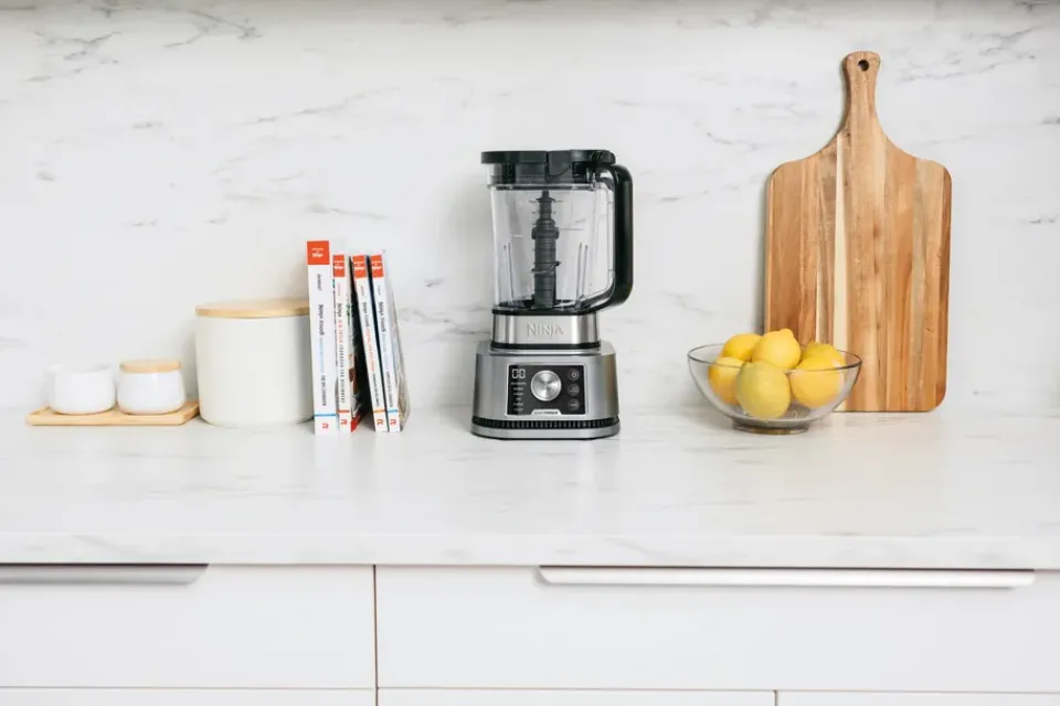 Blenders^Ninja Foodi CB350 3-in-1 Power Nutri blender, Stainless steel Silver-colouredBlackTransparent