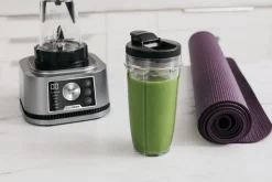 Blenders^Ninja Foodi CB350 3-in-1 Power Nutri blender, Stainless steel Silver-colouredBlackTransparent