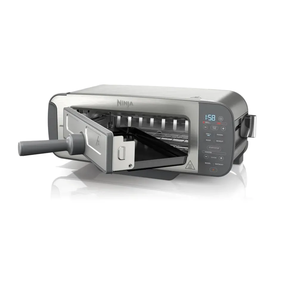 Outlet Ninja Foodi grill and panini press ST202EU 3-in-1, Stainless steel Silver-coloured