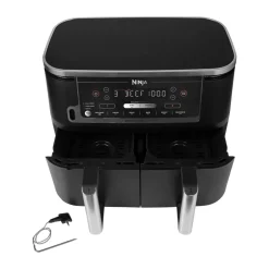 Outlet Ninja Foodi Max AF451 Airfryer Dual Zone with thermometer 9,5 L, Black