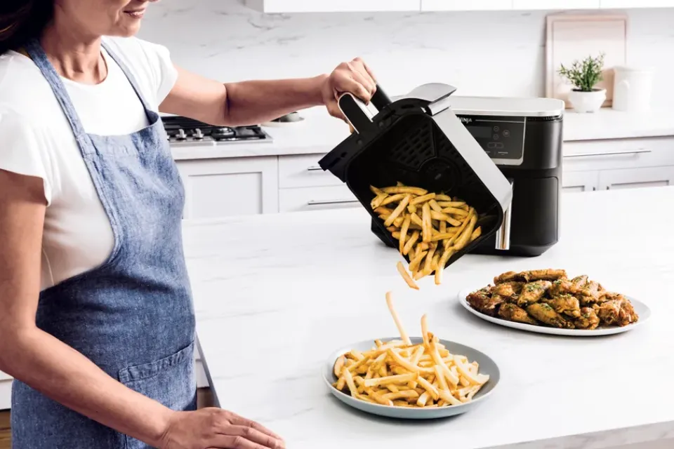 Outlet Ninja Foodi Max AF451 Airfryer Dual Zone with thermometer 9,5 L, Black
