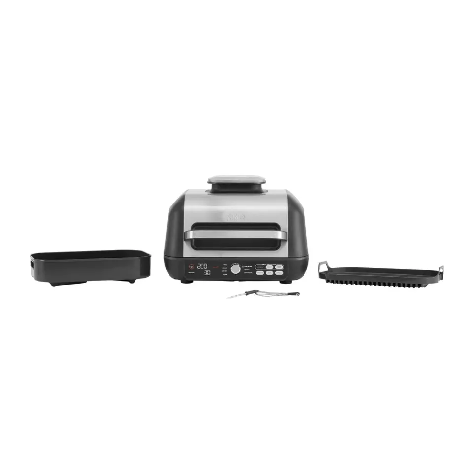 Air Fryers^Ninja Foodi Pro AG651 electric grill & air fryer 7-in-1, Black Silver-colouredBlack