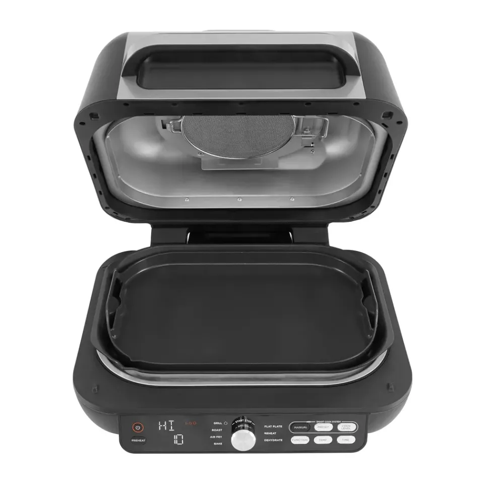 Air Fryers^Ninja Foodi Pro AG651 electric grill & air fryer 7-in-1, Black Silver-colouredBlack