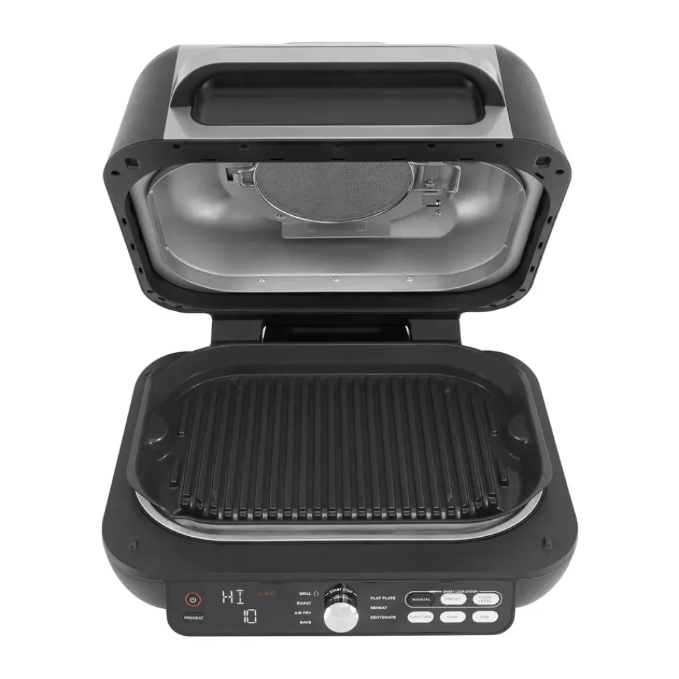 Air Fryers^Ninja Foodi Pro AG651 electric grill & air fryer 7-in-1, Black Silver-colouredBlack