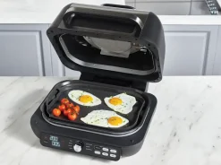 Air Fryers^Ninja Foodi Pro AG651 electric grill & air fryer 7-in-1, Black Silver-colouredBlack