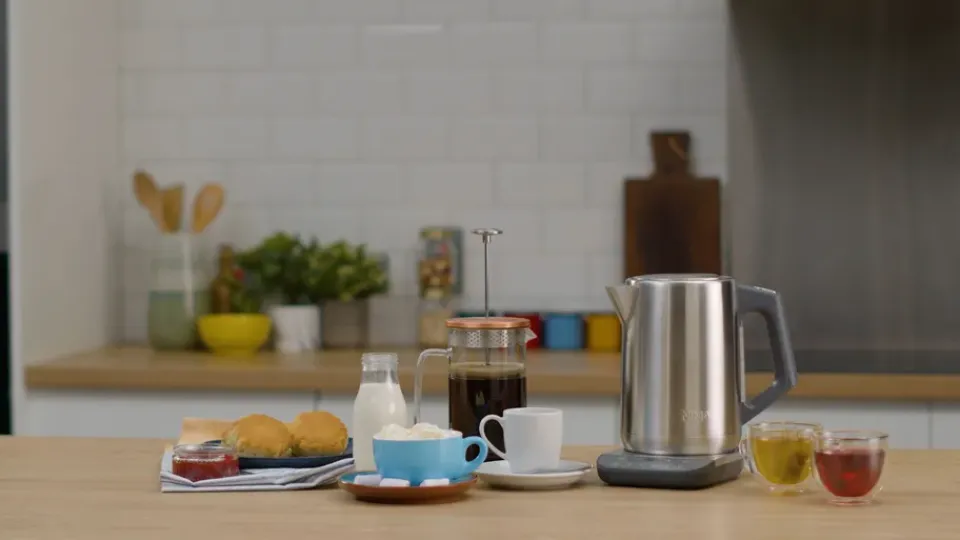 Electric Kettles^Ninja KT201 kettle with temperature setting 1.7 L, Stainless steel silver Silver-coloured