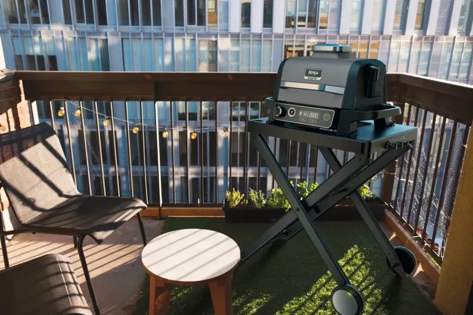 Hot Ninja Woodfire OG701 7-in-1 electric grill 46x46 cm, Black GreyBlack