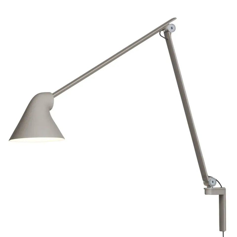 Bedside Lamps^Louis Poulsen NJP wall lamp long arm, Light Grey