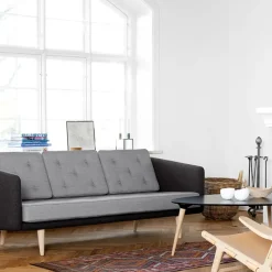 Sofas^Fredericia Furniture No 1 sofa 3 seater, Remix 173-remix 123-ekben Grey