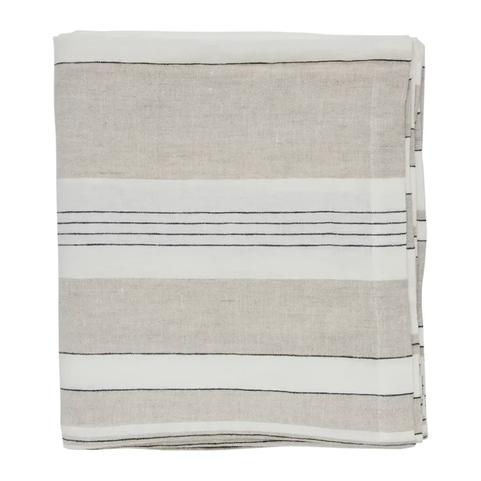 Tablecloths^Tell Me More Noah tablecloth, Beige stripe, 145x270 cm BeigeWhite