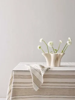 Tablecloths^Tell Me More Noah tablecloth, Beige stripe, 145x270 cm BeigeWhite