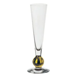 Champagne Glasses^Orrefors Nobel champagne glass 18 cl, Clear-gold Gold-colouredTransparent