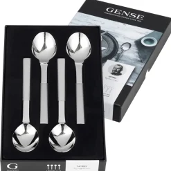 Outlet Gense Nobel starter- and dessert spoons 4-pack, 4-pack Silver-coloured