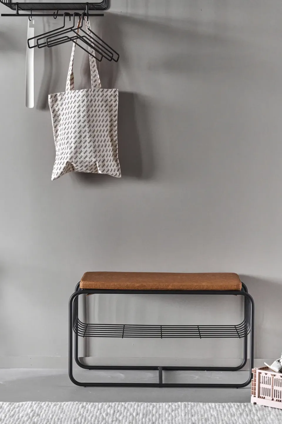Shoe Racks|Shoe Racks^Scandi Living Nod bench/shoe rack 80x36x42 cm, Black