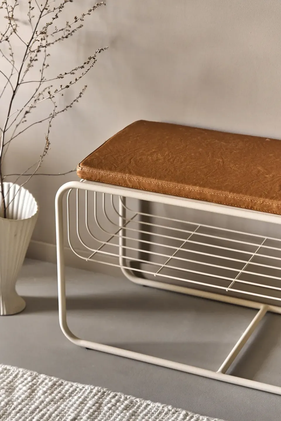 Shoe Racks|Shoe Racks^Scandi Living Nod bench/shoe rack 80x36x42 cm, Beige