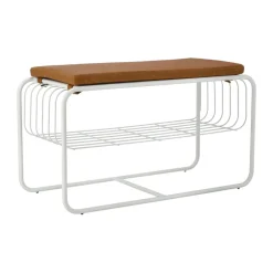 Online Scandi Living Nod bench/shoe rack 80x36x42 cm, White