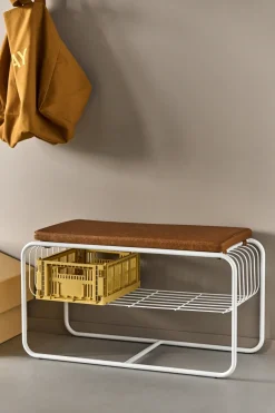 Online Scandi Living Nod bench/shoe rack 80x36x42 cm, White