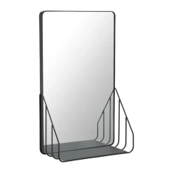 Discount Scandi Living Nod mirror with shelf 30x50 cm, Black