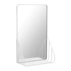 Outlet Scandi Living Nod mirror with shelf 30x50 cm, White