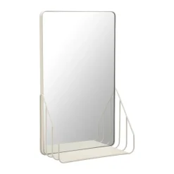 Wall Mirrors^Scandi Living Nod mirror with shelf 30x50 cm, Beige
