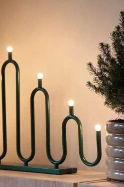 Outlet Globen Lighting Noel 7 advent candle, Green