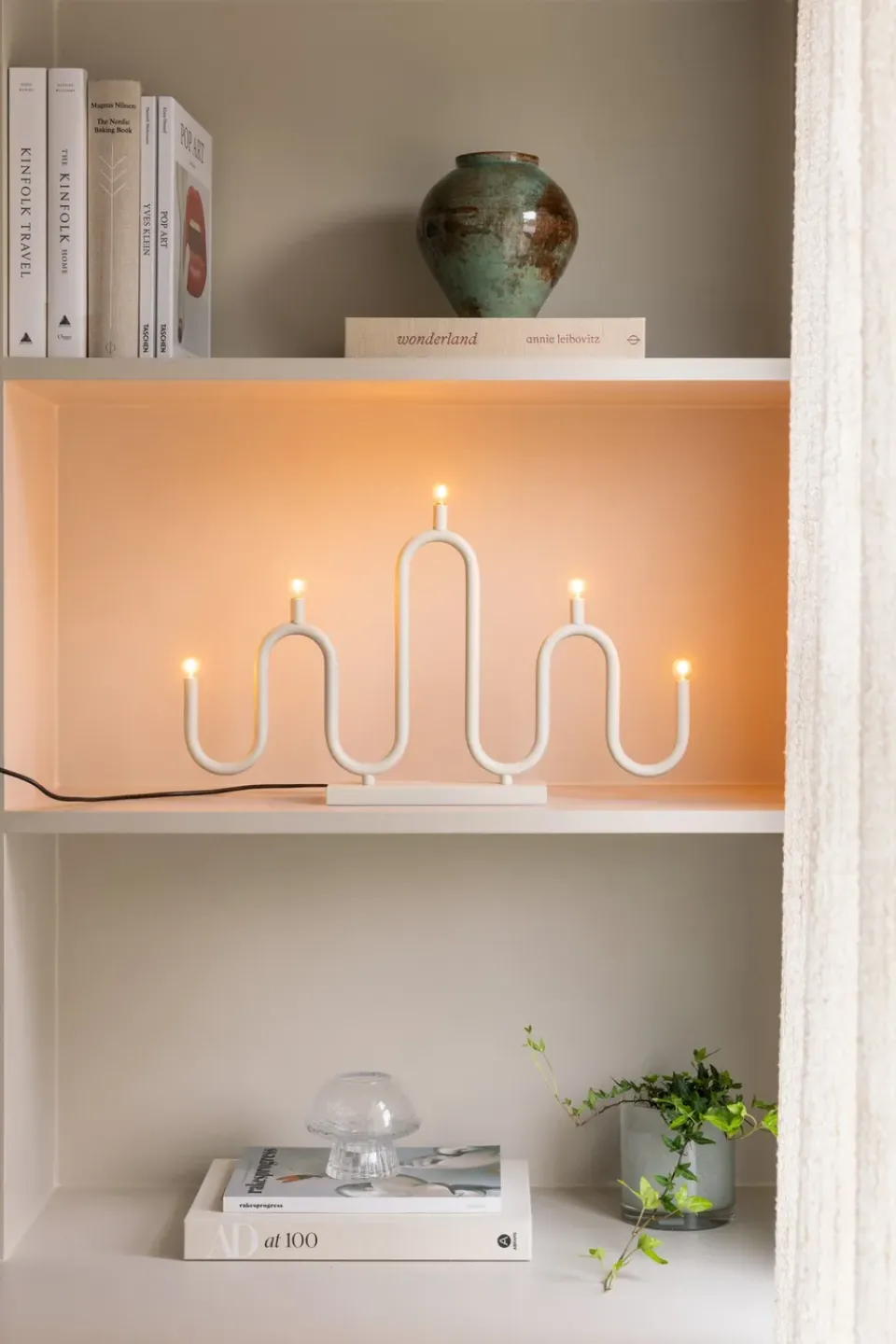 Advent Lights^Globen Lighting Noel 5 advent candle, Ivory- White