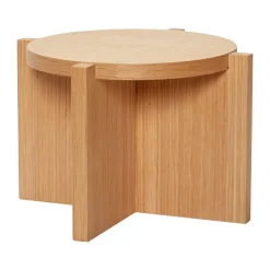 Hot Hübsch Nomad side table small, Oak Beige