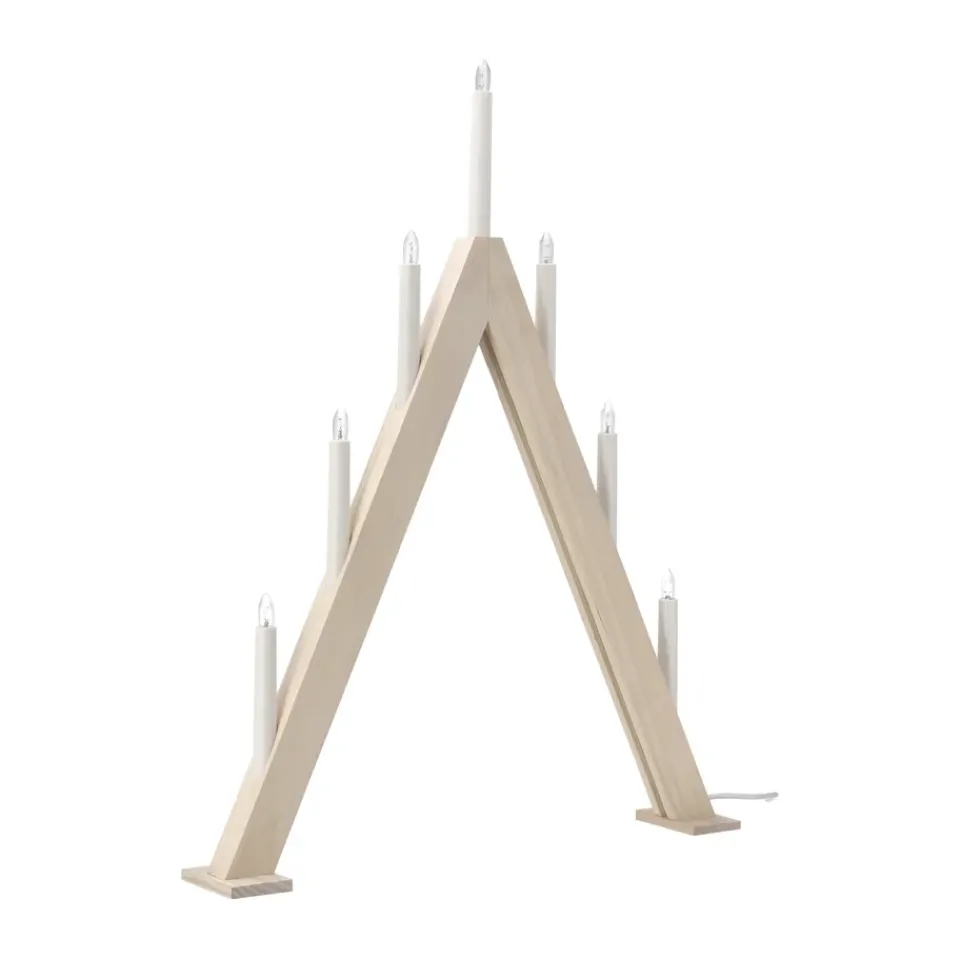 Advent Lights|Window Lights^Scandi Living Nord advent candelabra 60 cm, White stained BeigeWhite