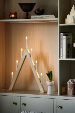 Advent Lights|Window Lights^Scandi Living Nord advent candelabra 60 cm, White stained BeigeWhite