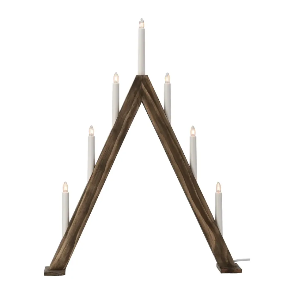 Hot Scandi Living Nord advent candelabra 60 cm, Dark stained Brown