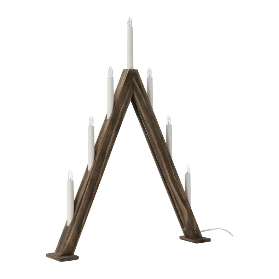 Hot Scandi Living Nord advent candelabra 60 cm, Dark stained Brown