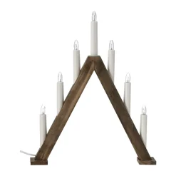 Outlet Scandi Living Nord advent candlestick 40 cm, Dark stained Brown