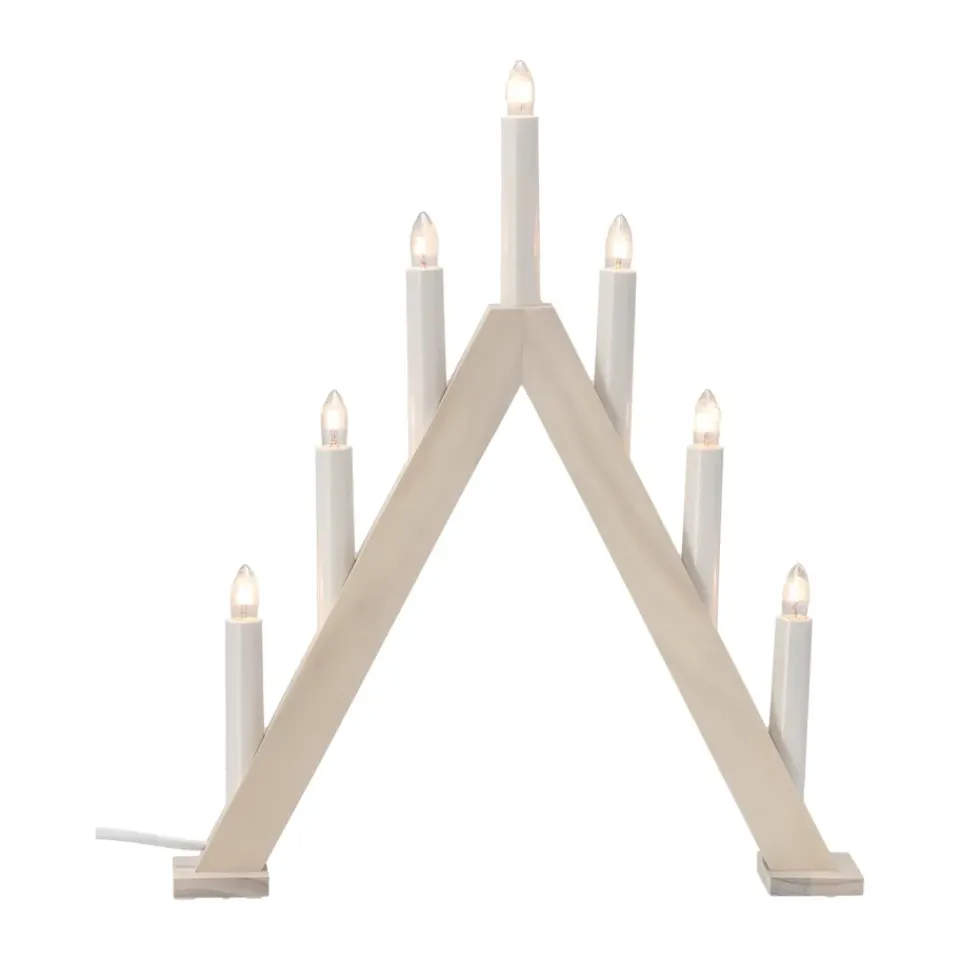 Clearance Scandi Living Nord advent candlestick 40 cm, stained White