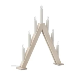 Clearance Scandi Living Nord advent candlestick 40 cm, stained White