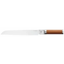 Fiskars Norden bread knife, 22 cm BrownSilver-coloured